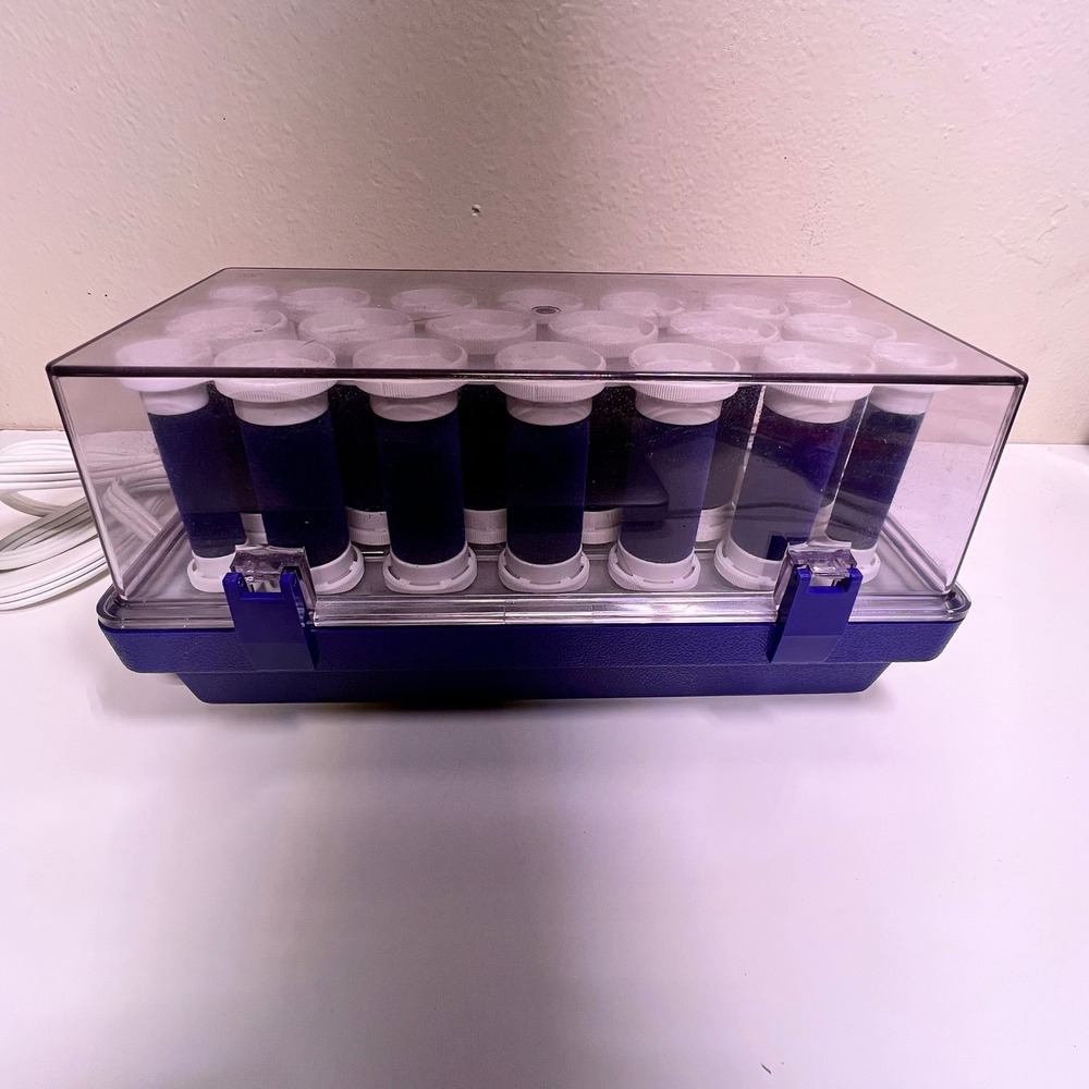 Clairol K-40 Aqua-Curl Steam Hairsetter Blue 20 Velvety Rollers Vintage 1992 - Picture 14 of 16